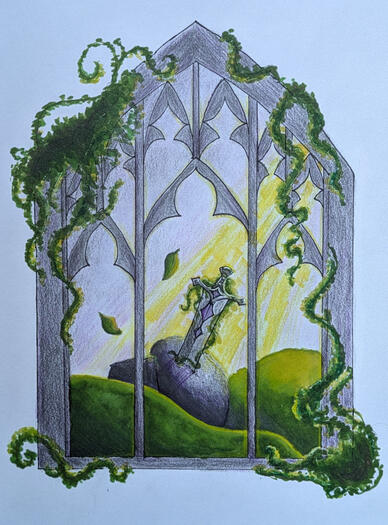 The Awakening alcohol marker, liner, & colored pencil